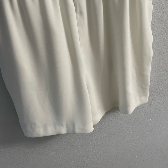 Topshop White Belted Playsuit Shorts Jumpsuit Romper Size 8 - Picture 6 of 12